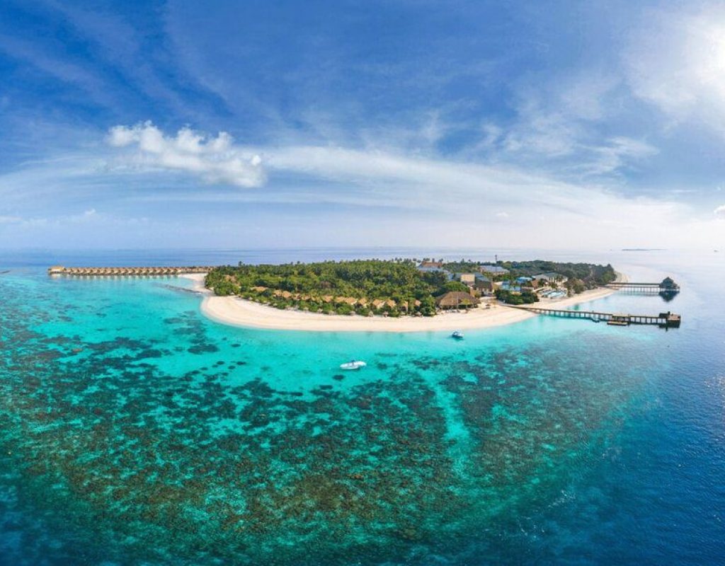 Aerial view of the resort