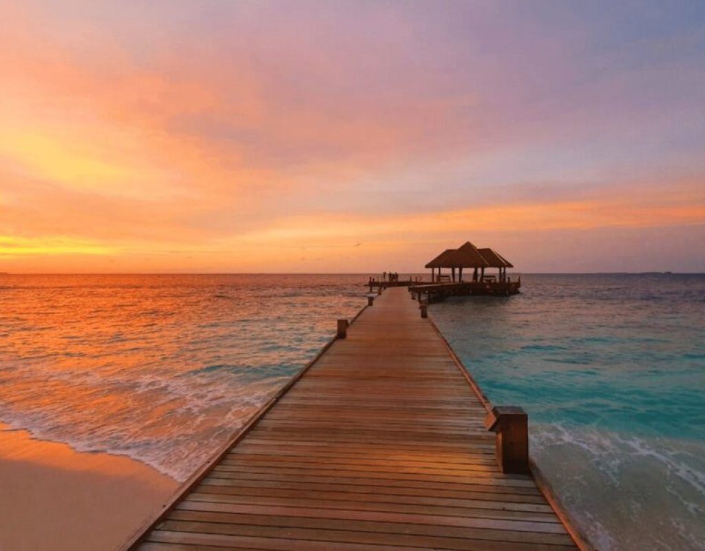 Arrival jetty during sunset